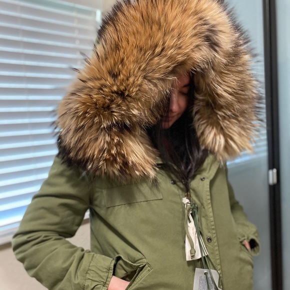 Mr & Mrs Italy | Army Mini Parka Patch with Fur - Picture 10 of 14